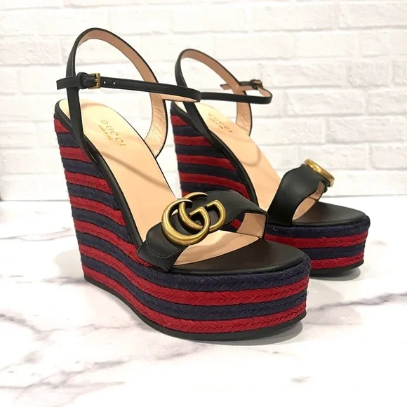 Gucci Marmont Gucci Platform Wedges GUCCI New Marmont GG Logo